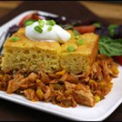 BBQ Chicken Cornbread Casserole
