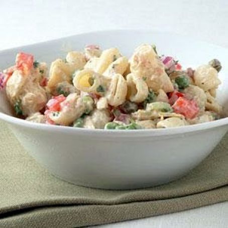 Macaroni Salad with Bacon, Peas, and Creamy Dijon Dressing Recipe