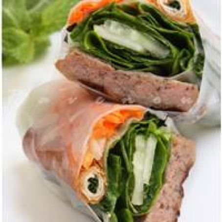 Nem Nuong Cuon (Spring Rolls w/Grilled Pork Patties)