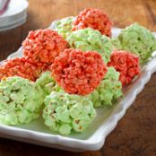 Festive JELL-O Popcorn Balls