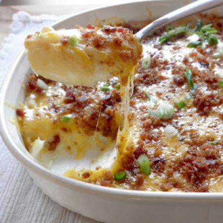 Potatoes: Twice-Baked Potatoes in a Dish and Potato Skins