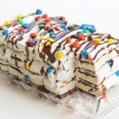 M&M Ice Cream Cake