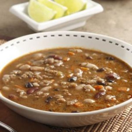 Southwestern Three-Bean & Barley Soup