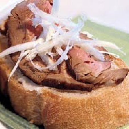 Beef and Horseradish Open Sandwiches