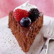 Bittersweet  Chocolate Cake with Berries