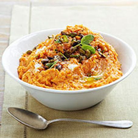 Goat Cheese Mashed Sweet Potatoes