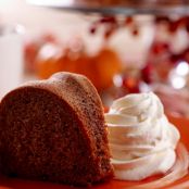 Spice Cake with Rum-Flavored Whipped Cream
