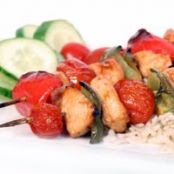 Mom-on-the-Go Chicken Kabobs with Brown Rice by the Deen Brothers