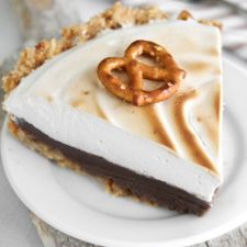 Sweet and Salty Guinness Chocolate Pie with Beer Marshmallow Meringue