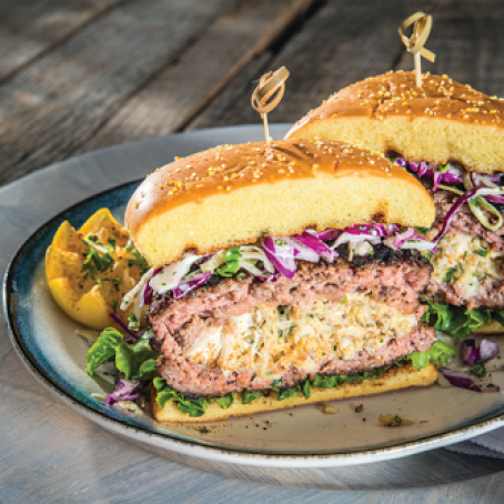 Chesapeake Bay Crab Stuffed Burger