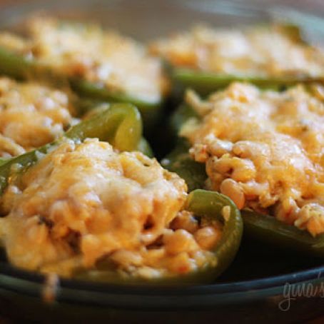 Chicken and White Bean Stuffed Peppers
