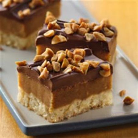 Chewy Peanut Butter-Caramel Bars