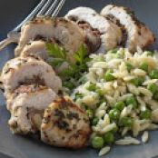 LEMON PEPPER TURKEY CUTLETS WITH PARMESAN AND SAGE ORZO