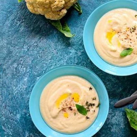 Rachael Ray's Roasted Cauliflower Soup and Parsley Salad Bruschetta