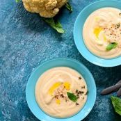 Rachael Ray's Roasted Cauliflower Soup and Parsley Salad Bruschetta