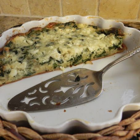 Crustless Spinach, Onion and Feta Quiche