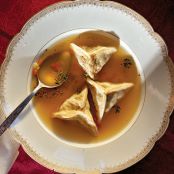 Kreplach Soup (Chicken Dumplings in Broth)