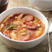 Chicken, Kielbasa & White Bean Soup