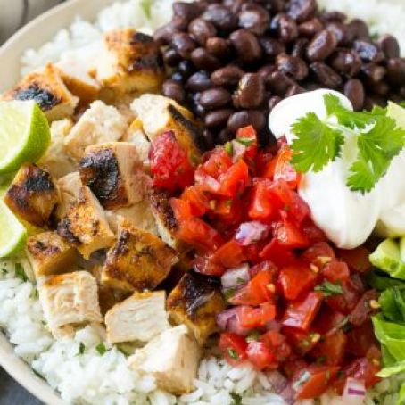 Burrito Bowls with Chicken