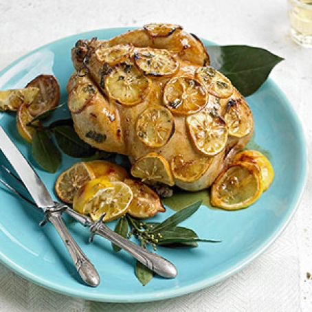 Roast Chicken with Fiery Lemon Glaze