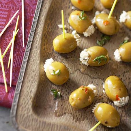 Gorgonzola-Thyme-Stuffed Olives