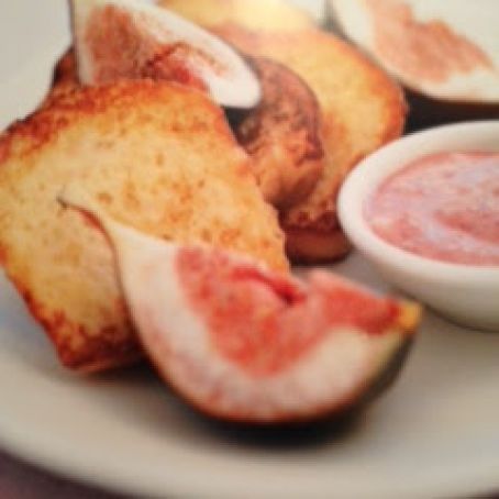 Brioche Eggy Bread with Figs and Raspberry Cream