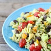 Southwestern Pasta Salad with Creamy Avocado Dressing