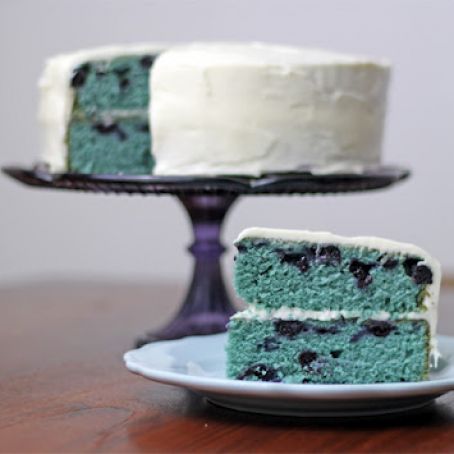 Blueberry Velvet Cake with Cream Cheese Frosting