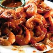 Dinosaur Drunken Spicy Shameless Shrimp with Brazen Cocktail Sauce