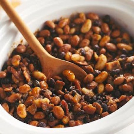 Slow Cooker 3-Bean Beer Pot