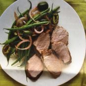 Spiced Tenderloin with Green Beans and Olives