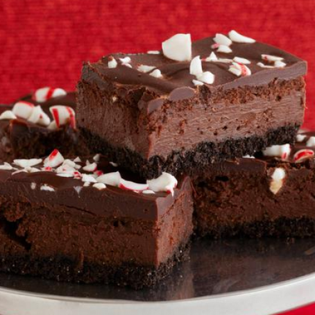 Chocolate Cheesecake Candy Cane Bars