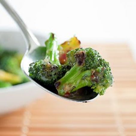 STIR-FRIED BROCCOLI WITH HOISIN AND FIVE-SPICE POWDER