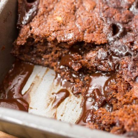 Super Chocolate Hot Fudge Brownie Cake