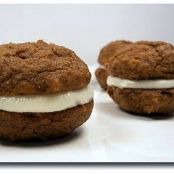 Mini Pumpkin Whoopie Pies with Cream Cheese Filling