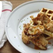 Chicken and Waffles with Hot Honey
