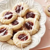 Raspberry Almond Shortbread Cookies