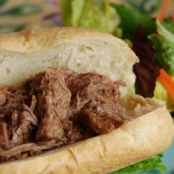 Slow Cooker Beef or Deer Sandwiches