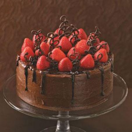 Chocolate-Strawberry Celebration Cake