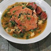 SMOKED PORK WITH KIELBASA, CABBAGE & APPLE DUMPLINGS