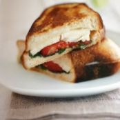 Fried Halloumi, Tomato, and Arugula Sandwiches