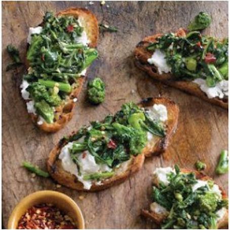 Spicy Broccoli Rabe Bruschetta