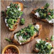 Spicy Broccoli Rabe Bruschetta