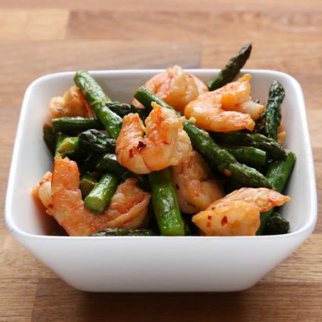 Shrimp & Asparagus Stir Fry (Healthy)