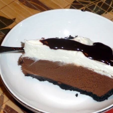 Chocolate Mascarpone Pie with Mocha Sauce