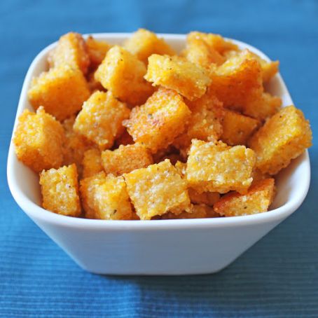 CROUTONS - Cheese & Herb Polenta Croutons
