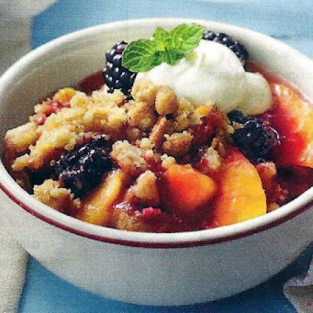Blackberry Peach Cobbler with Streusel