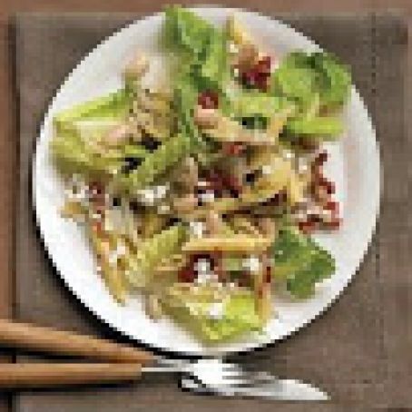 Mediterranean Salad with Artichokes, Penne, and Sun-Dried Tomatoes