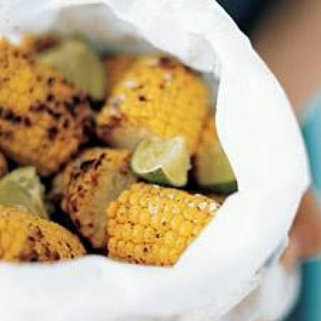 Grilled Corn with Chili Powder and Lime