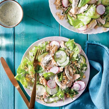 Chicken-Quinoa Salad with Green Goddess Dressing
